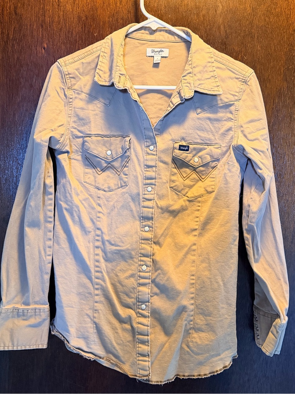 Wrangler Denim Snap Button Down Shirt sz Small